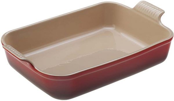 Le Creuset - Juego completo de utensilios de cocina (8 piezas, hierro fundido esmaltado, con botones SS, gres y antiadherente endurecido, antiadherente, color cereza - Imagen 3
