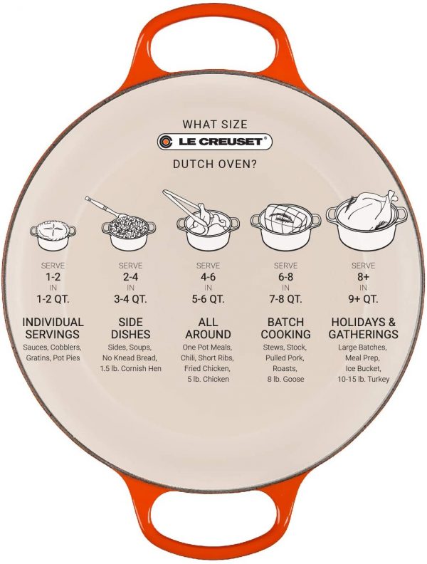 Le Creuset - Olla holandesa ancha, redonda y única de hierro fundido esmaltado, de 7.7 litros, color cerceta profundo - Imagen 5