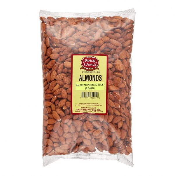 Spicy World Almendras enteras (naturales y crudas), 10 libras