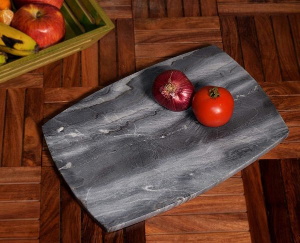 Hashcart Hermosa tabla de cortar de mármol, para pan, frutas, verduras, carne, etc., Multicolor